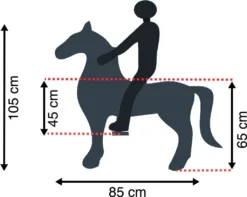 Roll/ Reitpferd Schwarz/ Weiß Lenkbar XXXL Large -Globbervi Verkaufe a22cd3567e7530b7026ffd50b581a194