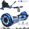 Markboard-Hoverboard -Elektro Self Balance Scooter, 6,5 Zoll Self-Balancing Scooter Mit Hoverkart Go-Kart Für Erwachsene Und Kinder - Mit Bluetooth Lautsprecher LED