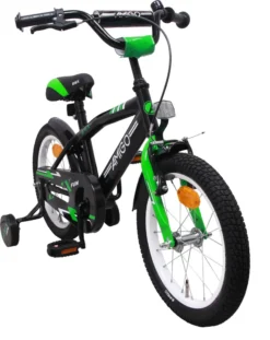 Amigo BMX Fun - Kinderfahrrad Für Jungen - Jungenfahrrad 16 Zoll - Kinderfahrader Ab 4-6 Jahre - Schwarz/Grün
