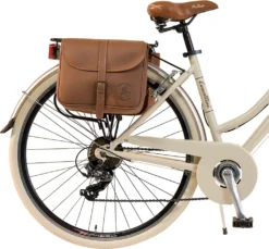 Via Veneto By Canellini Fahrrad Citybike Frau Aluminium Mit Korb Und Tasche - Beige 46 -Globbervi Verkaufe a405e08143d28cfc0a5b4f83be48936f