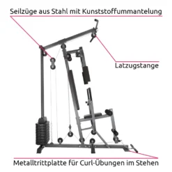 Tectake Kraftstation Home Gym Mit Bankdrückmodul - Schwarz -Globbervi Verkaufe a48537d0795a5c2bd4de5d1b50fedf51