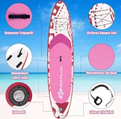 COSTWAY 325cm X 76cm X 16cm Stand Up Paddling Board, Inkl. Rucksack, Pumpe, Verstellbares Paddel, Sicherheitsleine, Bungee-Seil Und Reparaturset, SUP Board 150kg Aufblasbar -Globbervi Verkaufe a5a33b97b960dc2b8b5d872c8d2d242c