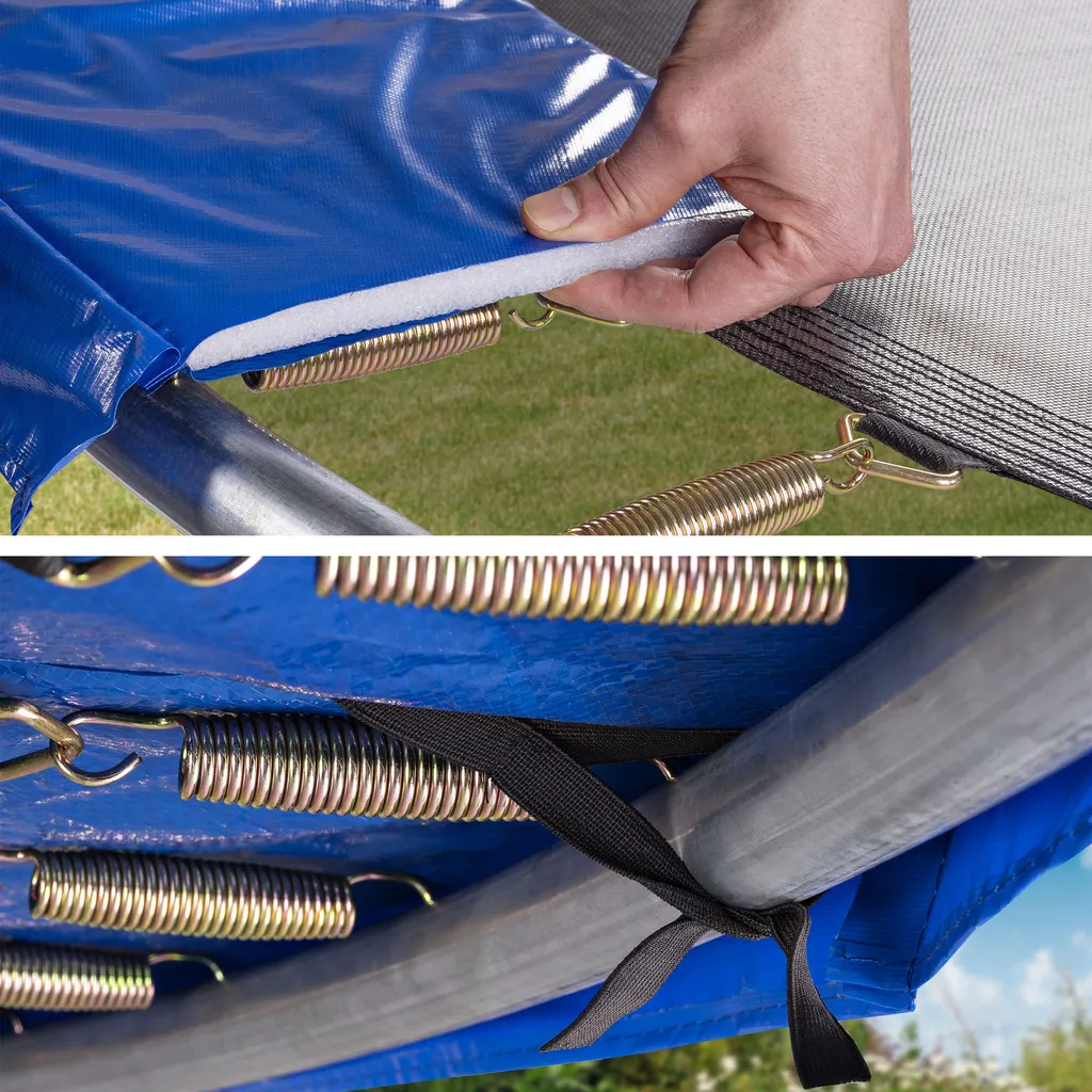 Kinetic Sports Outdoor Gartentrampolin Ø 305 Cm, TPLS10, Inklusive Sprungtuch Aus USA-Mesh +Sicherheitsnetz +Rand- U. Regen-Abdeckung +Leiter, Bis Zu 160kg, , UV-beständig, BLAU 3 Kinetic Sports Outdoor Gartentrampolin Ø 305 Cm, TPLS10, Inklusive Sprungtuch Aus USA-Mesh +Sicherheitsnetz +Rand- U. Regen-Abdeckung +Leiter, Bis Zu 160kg, , UV-beständig, BLAU – Bild 3