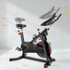 HEKA Heimtrainer Fahrrad, Hometrainer, Indoor Bike Mit Riemenantrieb, LCD-Display, Pulsmesser Und 13kg Schwungrad, Belastbar Bis 200kg, Fahrrad Für Zuhause, Schwarz -Globbervi Verkaufe a6feaa72510f817db95624e5ef8a5228