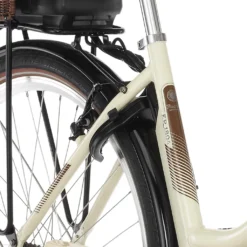 FISCHER E-Bike Pedelec City CITA ER1804, Rahmenhöhe 48 Cm, 28 Zoll, Akku 317 Wh, Vorderradmotor, Tiefer Einstieg, Retro Vintage, Rücktritt, Nabenschaltung, LED Display, Beige -Globbervi Verkaufe a86d36634bb758c1d6747bdca370b7be