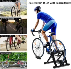 COSTWAY Rollentrainer Aus Stahl, Cycletrainer Klappbar, Fahrrad Heimtrainer Für Indoor Fahrradtraining, Fahrradtrainer Schnellspannhebel Und Double-Locking-System Schwarz -Globbervi Verkaufe a897d5eaa03f6126e184b9b6c3052f6b