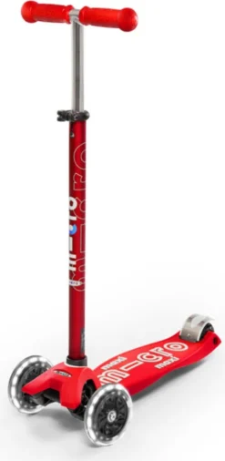 Micro Scooter Maxi Micro Deluxe Rot LED