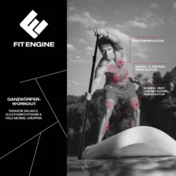 FitEngine Trip SUP-Board Set (Allrounder) - 108 Beton StandUp Paddle Board Stand Up Brett -Globbervi Verkaufe a91a6d28e7d288b414da0381b70bf230