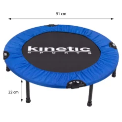 Fitness Trampolin Ø 91cm, TEST BILD TOP MARKE, Indoor Minitrampolin, Sprungtraining, Smart Jumping Workout, Platzsparend Faltbar, Bis 100kg, KINETIC SPORTS -Globbervi Verkaufe a9591a55777b0d849dbfea7cd36f2e15