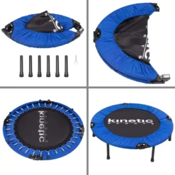 Fitness Trampolin Ø 91cm, TEST BILD TOP MARKE, Indoor Minitrampolin, Sprungtraining, Smart Jumping Workout, Platzsparend Faltbar, Bis 100kg, KINETIC SPORTS -Globbervi Verkaufe aae27613afc58dcef80db80088e0ccb4