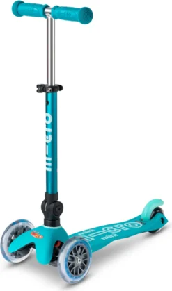 Mini Micro DELUXE Aqua Blue Foldable Zusammenklappbar Tretroller Kinder Scooter