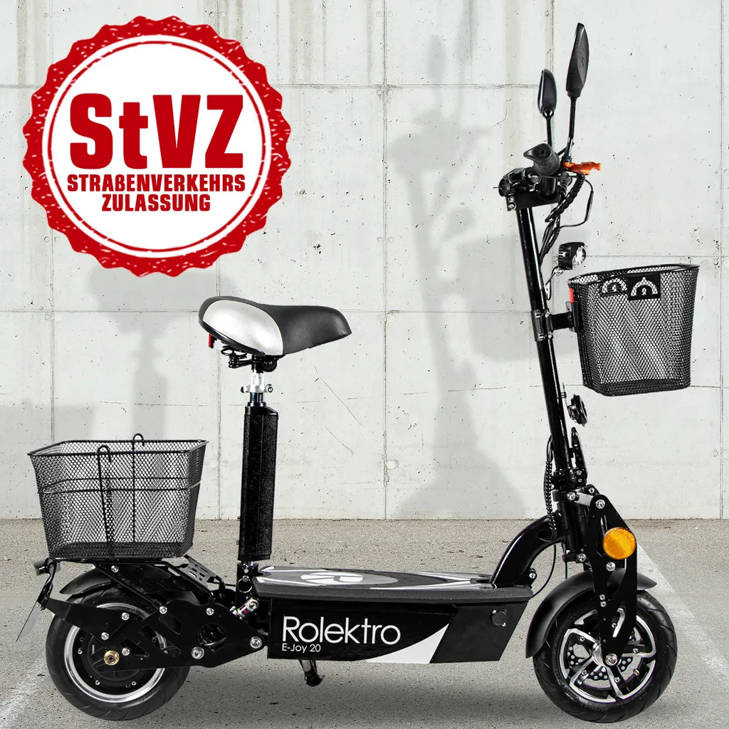 Rolektro, E-Joy 20, Schwarz, Faltbarer E-Scooter Mit Straßenzulassung 7 Rolektro, E-Joy 20, Schwarz, Faltbarer E-Scooter Mit Straßenzulassung – Bild 7