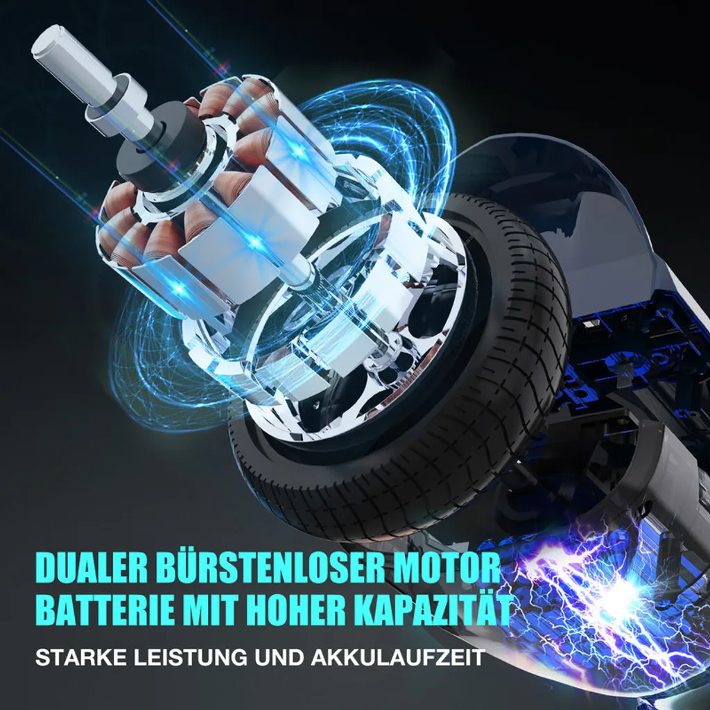 EVERCROSS 6,5 Zoll Hoverboards Mit Sitz, App-fähige Bluetooth Hoverboards, Go Kart Mit 3 Pedallichter, Selbstausgleichender Elektroroller Geburtstag Kinder Erwachsene 2 EVERCROSS 6,5 Zoll Hoverboards Mit Sitz, App-fähige Bluetooth Hoverboards, Go Kart Mit 3 Pedallichter, Selbstausgleichender Elektroroller Geburtstag Kinder Erwachsene – Bild 2