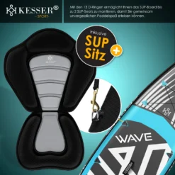 KESSER® Aufblasbare SUP Board Set PRO GTX Mit Premium Hochdruckpumpe Transporttasche Stand Up Paddle Board | Cam Halterung | Surfboard 6 Zoll Dick Komplettes Zubehör 150kg, Farbe:Blau - 320CM 20 KESSER® Aufblasbare SUP Board Set PRO GTX Mit Premium Hochdruckpumpe Transporttasche Stand Up Paddle Board | Cam Halterung | Surfboard 6 Zoll Dick Komplettes Zubehör 150kg, Farbe:Blau - 320CM -Globbervi Verkaufe ae68cc7e6401401e2cc38b3bbb5b1883