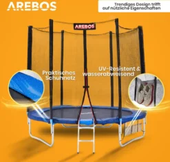 AREBOS Outdoor Trampolin Ø 305 Cm, Komplettset, Gartentrampolin -Globbervi Verkaufe aff4b0c579dfb77c540ab6f08687968d