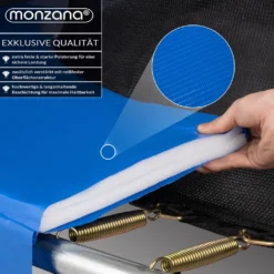 Monzana Trampolin Ø 244/305 Cm Rheinland GS Zertifiziert Komplettset Inkl. Sicherheitsnetz Innen Leiter Randabdeckung Kindertrampolin Gartentrampolin, Größe Ø:244 Cm -Globbervi Verkaufe b0594e722c2aaceb4bc65d97ee16b12e