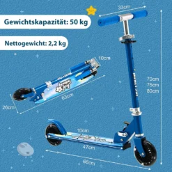 COSTWAY Scooter Kinder Roller, Tretroller Mit LED-Räder, Klappbar Lenker, Höhenverstellbar Kinderroller Cityroller Kickscooter Für Jungen Und Mädchen Ab 3 Jahren -Globbervi Verkaufe b05ff47e439774bb6aab5b9e0c44e1d0