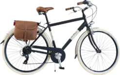 Via Veneto By Canellini Fahrrad Citybike Mann Aluminium Mit Seitentaschen - Schwarz 54