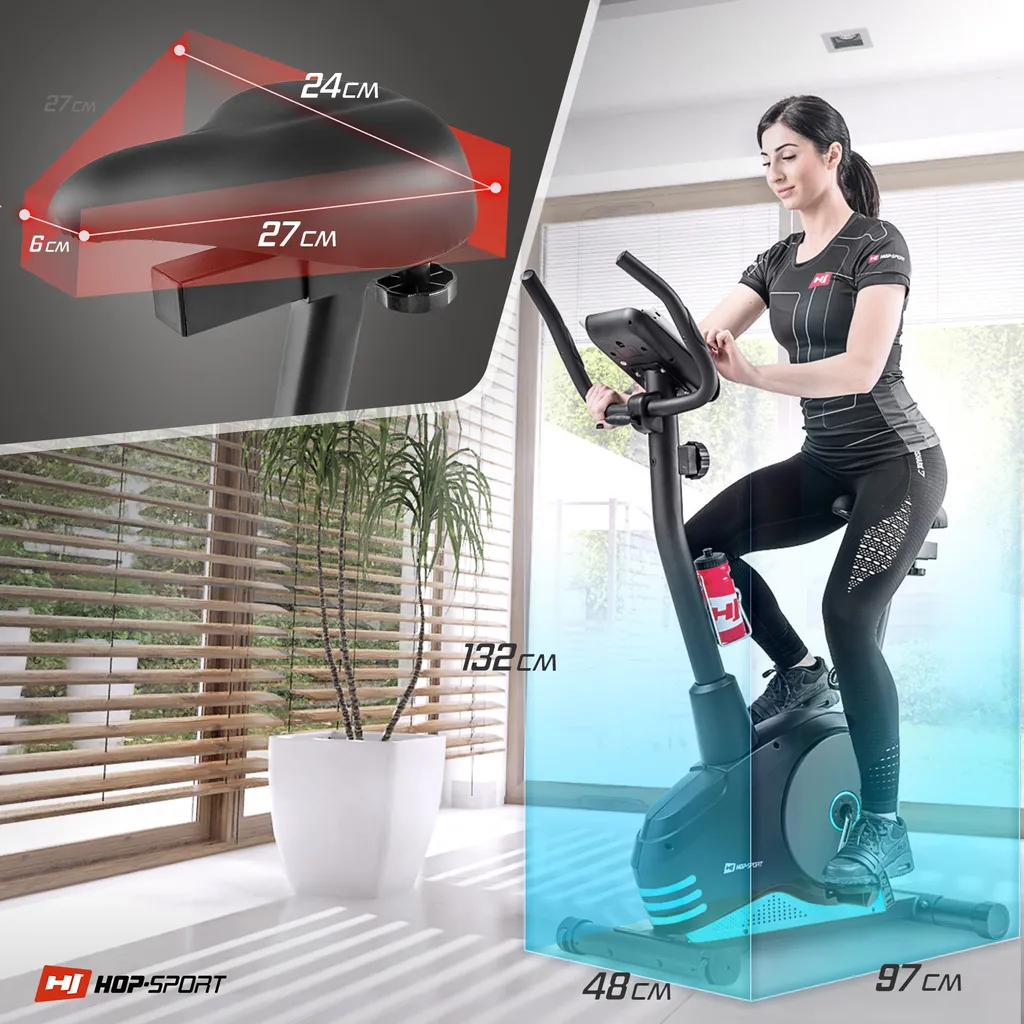 Hop-Sport Heimtrainer HS-2080 Spark Ergometer Fitnessbike Pulsmessung Computer Flaschenhalter Fitnessgerät Türkis 11 Hop-Sport Heimtrainer HS-2080 Spark Ergometer Fitnessbike Pulsmessung Computer Flaschenhalter Fitnessgerät Türkis – Bild 11