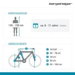 Bergsteiger Sydney 24 Zoll Kinderfahrrad, Geeignet Für 8, 9, 10, 11 Jahre, StVZO, Shimano 6 Gang-Schaltung, Jungen-Fahrrad Mit Dynamo-Licht -Globbervi Verkaufe b20184f874465f275040f99e8fb5e6f4