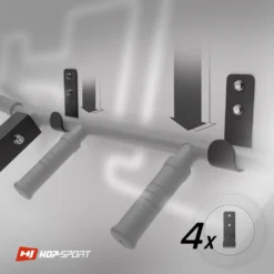 Hop-Sport 2in1 Kraftstation HS-1007K – Dip-Station Mit Klimmzugstange Zur Wandmontage – Pull Up Bar Mit Rutschfesten Griffen -Globbervi Verkaufe b24eacd1bfa083e961fcc72f218fa9ac