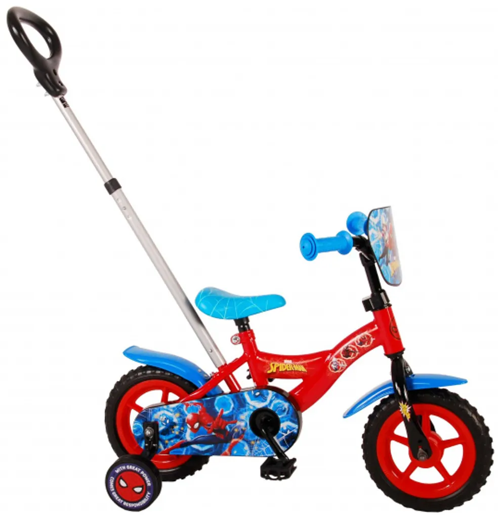 Spider-Man Kinderfahrrad - Jungen - 10 Zoll - Rot / Blau 3 Spider-Man Kinderfahrrad - Jungen - 10 Zoll - Rot / Blau – Bild 3