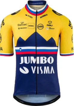 Agu Kurzarm Fahrradtrikot - JUMBO-VISMA 2021 - Gelb/Weiß/Rot/Blau M