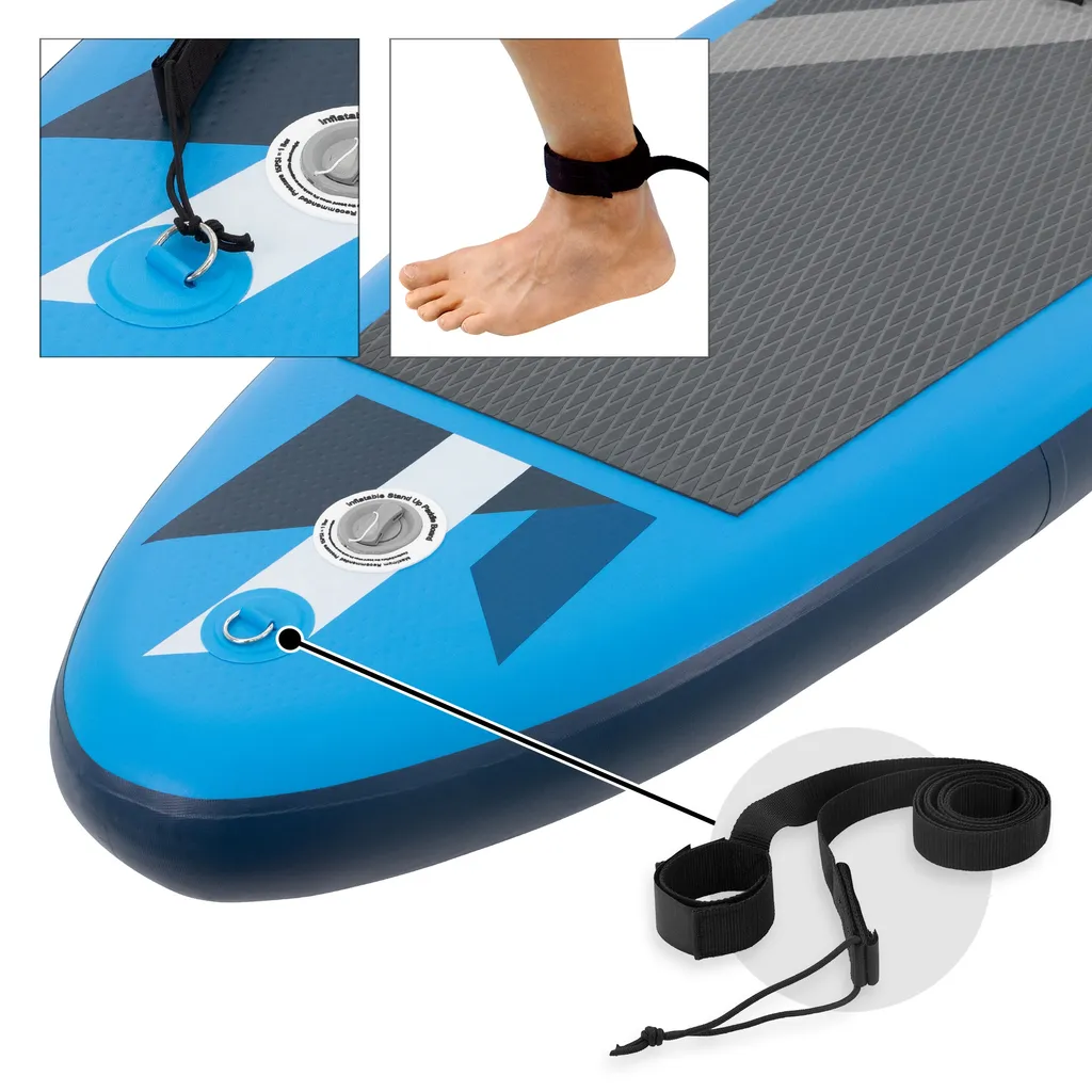 ECD Germany Aufblasbares Stand Up Paddle Board Mit Kajak Sitz | 320x82x15 Cm | Blau | Aus PVC | Bis 120kg | Inkl. Pumpe Tragetasche Zubehör | SUP Board Paddling Board Paddelboard Surfboard Sitzfunktion 9 ECD Germany Aufblasbares Stand Up Paddle Board Mit Kajak Sitz | 320x82x15 Cm | Blau | Aus PVC | Bis 120kg | Inkl. Pumpe Tragetasche Zubehör | SUP Board Paddling Board Paddelboard Surfboard Sitzfunktion – Bild 9