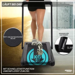Miweba Sports Laufband SlimWalk S400 - Schlankes Design - Klappbar & Platzsparend - Bluetooth, 2,25 PS - Fitnessgeräte (Schwarz) -Globbervi Verkaufe b4078620a434c5c4e6b35cec50268761