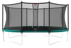 BERG Trampolin Oval 520 X 345 Cm Grün Mit Sicherheitsnetz Comfort Grand Favorit Regular