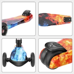 Hikole Kinderroller Faltbar, Scooter Kinder Mit Einstellbarer Lenkerhöhe, 3 LED-Räder Und ABEC 7 Lagern Für Kinder Jungen Mädchen, Bis 50kg -Globbervi Verkaufe b4b34bde5738c15b9e9f070e15fabcb9