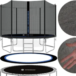 Trampolin Mit Sicherheitsnetz 305 Cm 6 Pfosten Sprungmatte Federabdeckung Trampolinleiter -Globbervi Verkaufe b64e1ddd6ece76ec8b6884a7e184e4ce