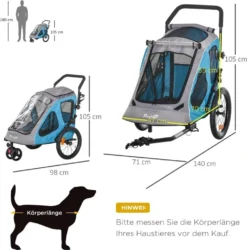 PawHut 2-in-1 Fahrradanhänger Haustier Hundeanhänger Oxfordstoff Atmungsaktiv Metall Oxford-Gewebe Blau 140 X 71 X 105 Cm 19 PawHut 2-in-1 Fahrradanhänger Haustier Hundeanhänger Oxfordstoff Atmungsaktiv Metall Oxford-Gewebe Blau 140 X 71 X 105 Cm -Globbervi Verkaufe b7c6215361e545478886ee5c3df0a6f1