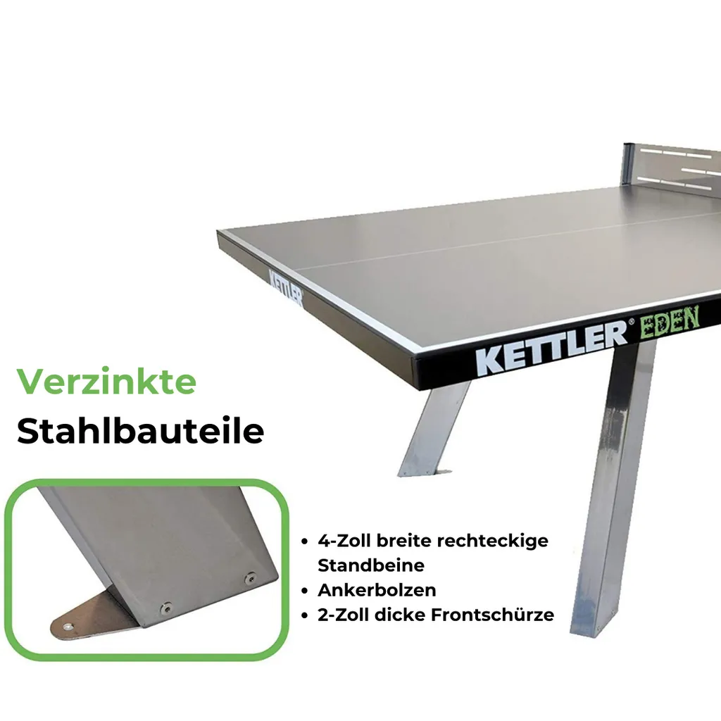 KETTLER Tischtennisplatte Eden Outdoor 2 KETTLER Tischtennisplatte Eden Outdoor – Bild 2