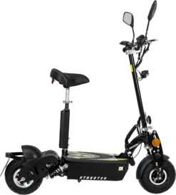 EFlux E-Scooter Street 20 - 500 W - 20 Km/h - E-Scooter Mit Straßenzulassung Klappbar - Keine Helmpflicht - 30 Km Reichweite - 36 Volt - 12 Ah Akku - Easy Fold Mechanismus - Mit Komfortablen Sitz Höhenverstellbar Und Abnehmbar - LED Scheinwerfer - EEC (COC) Zulassung Mit Versicherungskennzeichen Für Mofa Bis 25 Km/h - Scooter - Erwachsene - Elektroroller - Elektrischer Roller -Elektro - Roller - Elektroscooter - (Schwarz) -Globbervi Verkaufe b7fd47b1b58c7392b2388a0996b4a13a