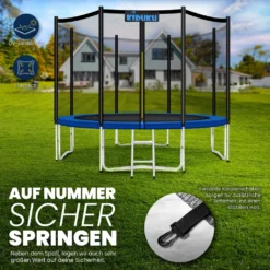 KIDUKU Trampolin Ersatznetz Ø 305 Cm - 6 Stangen Sicherheitsnetz Trampolinersatznetz -Globbervi Verkaufe b8193f27a11505cacbe9052997ac2328