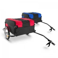 DURAMAXX Mountee - Fahrradanhänger , Lastenanhänger , Handwagen , Mit Hochdeichsel , Transportbox Mit 130 Liter Volumen , Tragkraft: Max. 60 Kg , Blau -Globbervi Verkaufe b8a23d1f76be9d62ebea6d1508f9514d