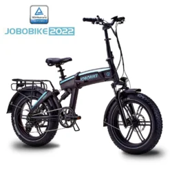JOBOBIKE E-Bike Faltbares Elektrofahrrad Eddy, 7 Gang SHIMANO Acera Schaltwerk, Kettenschaltung, Heckmotor 250W, LG Akku, 20 Zoll Fat-Reifen Vollgefedertes Klapprad Mountainbike Für Damen Und Herren, SHIMANO Schaltung, Aluminium-Rahmen & Mechanische Scheibenbremse Faltrad