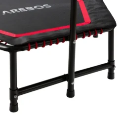 AREBOS Fitness-Trampolin Mit Haltegriff, T-Stange Haltegriff Höhenverstellbarer, Ø 120 Cm, Bis 120 Kg, Leise Gummiseilfederung, Hexagonal, Rot -Globbervi Verkaufe b9dbafdd30e60d271ea00b42f1bd3cd3