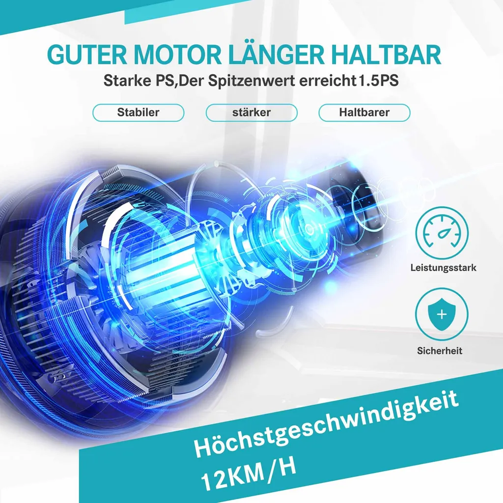 Merax Laufband Klappbar Elektrisch Laufbänder 1,5 PS Leiser Elektromotor 12 Programme Bis 12 Km/h, Trainingsgeräte Mit LED Display+USB Bluetooth+AUX-Konnektivität+Kinomap App, Max. Benutzergewicht 100kg 6 Merax Laufband Klappbar Elektrisch Laufbänder 1,5 PS Leiser Elektromotor 12 Programme Bis 12 Km/h, Trainingsgeräte Mit LED Display+USB Bluetooth+AUX-Konnektivität+Kinomap App, Max. Benutzergewicht 100kg – Bild 6