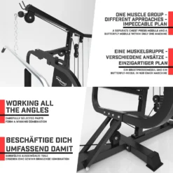 Physionics® Kraftstation - Verstellbar, Latzug, Butterfly, Beincurl, Armcurl, Rudern, Für Zuhause, 40kg Gewichte - Fitnessstation, Multistation, Trainingsstation, Homegym, Multigym, Krafttraining -Globbervi Verkaufe bbad6f29ae58d21c169ecb4022a2230f