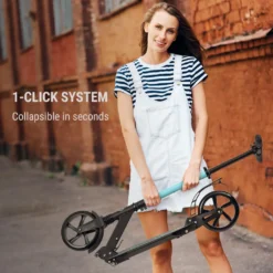 Klarfit Float Kickscooter , 200 Mm XXL-PU-Räder , ABEC 7 Kugellager , AS-Soft Grips , 1-Click-System , Maximalgewicht: 100kg , Doppel-Federung , Trittbremse , Mit Tragegurt , Rutschfeste Trittfläche , 3-fach Höhenverstellbarer Lenker , Aquamarin -Globbervi Verkaufe bc96f7b881b70a8854b47fe21fc659e0