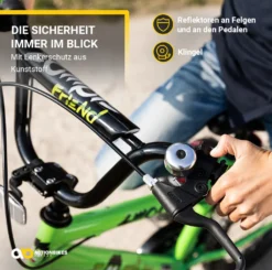 Actionbikes Kinderfahrrad Zombie 20 Zoll - Kinder Fahrrad - V-Brake Bremsen - Kettenschutz - Fahrradständer - Kinderrad - Jugend Fahrrad - Rad - Bike - Jungen & Mädchen - Grün - 6-9 Jahre -Globbervi Verkaufe bcc2970867c72d5b79b79fc29416ccba