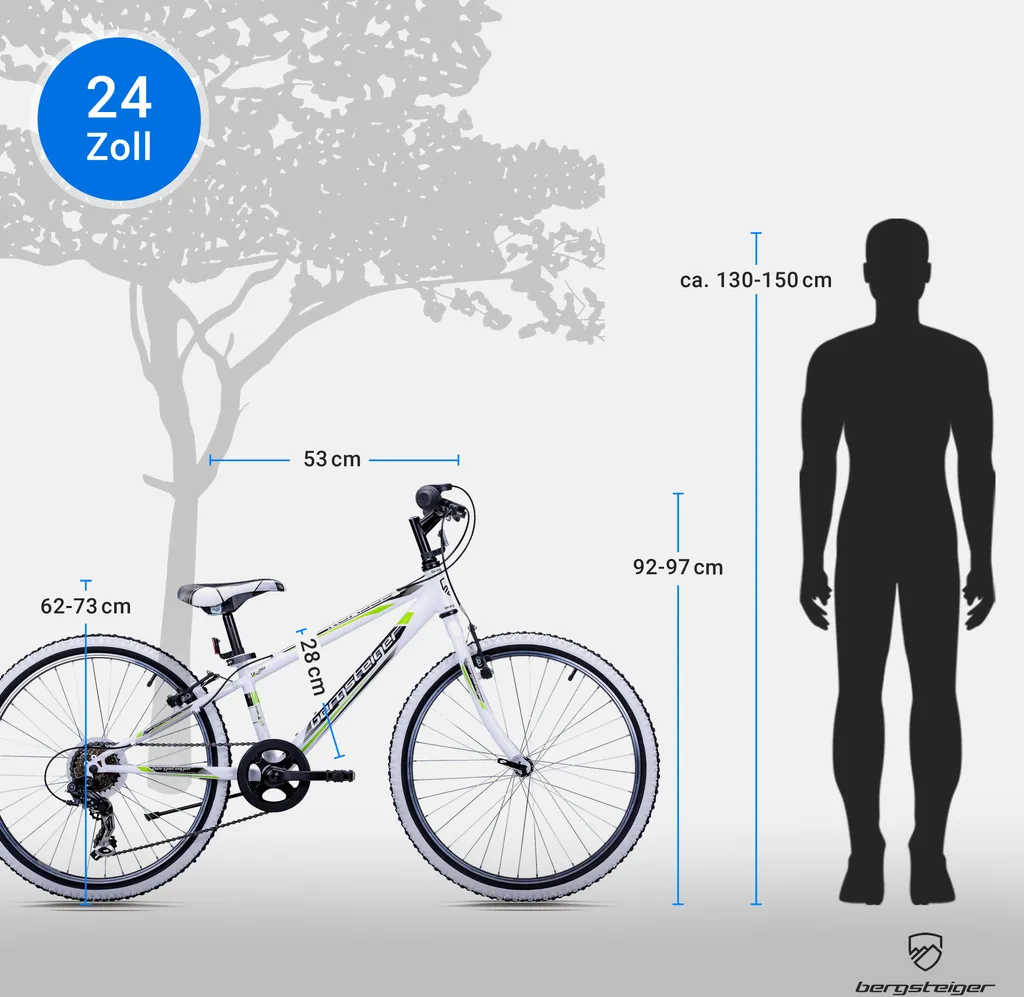 Bergsteiger Kansas 24 Zoll Kinderfahrrad, Geeignet Für 8, 9, 10, 11 Jahre, Shimano 6 Gang-Schaltung, Mountainbike Mit Weißwandbereifung, Jungen-Fahrrad, Mädchen-Fahrrad 6 Bergsteiger Kansas 24 Zoll Kinderfahrrad, Geeignet Für 8, 9, 10, 11 Jahre, Shimano 6 Gang-Schaltung, Mountainbike Mit Weißwandbereifung, Jungen-Fahrrad, Mädchen-Fahrrad – Bild 6