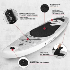 FitEngine Trip SUP-Board Set (Allrounder) - 108 Beton StandUp Paddle Board Stand Up Brett -Globbervi Verkaufe be17a3636b2361048ced0c34c2bea8e6