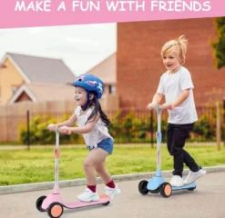 BremToy Kinderroller, Kinder Scooter Mit Höhenverstellbarem Lenker, Tretroller Mit LED-Rädern, Faltbarer Kickscooter Für Kleinkinder Jungen Mädchen Ab 2 Jahren, Rosa -Globbervi Verkaufe bebaf11a32121f635a0793472e9f8239