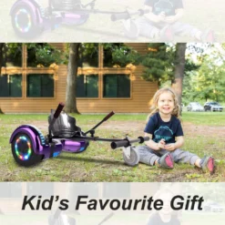 Markboard 6,5 Zoll Hoverboard Mit Bluetooth, LED-Leuchten,350W *2 Motorbeleuchtung Lila + Hoverkart Carbon Schwarz, Self Balance Elektroscooter + Gokart ,Elektroroller Mit Hoversitz, Balance Board + Go-Kart -Globbervi Verkaufe bf3ee46039916519154389c268ec1195