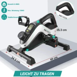 Ancheer Mini Pedaltrainer, Büro Heimtrainer Fitness Bike, Arm- Und Beintrainer, Minifahrrad, 10 Widerstandsstufen, Mit LCD Display -Globbervi Verkaufe bfb1436c74328d84a157c71a18b796b4