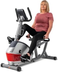 Hop-Sport Liegeergometer HS-035L Solo - Sitz-Heimtrainer Für Senioren - Liegefahrrad Belastbar Bis 135kg - Liegend Fahrradtrainer Für Zuhause Silber -Globbervi Verkaufe c007b54794803063805dda248e2c3138