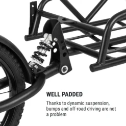 Klarfit Follower Fahrradanhänger Lastenanhänger , Einspurig , Ladefläche: 35,5 X 25,5 X 65 Cm (BxHxT) , 11 Kg , 35 Kg Ladegewicht , Stahlrahmen , 16" Rad , Dynamische Federung , Reflektoren , Sicherheitswimpel , Schwarz -Globbervi Verkaufe c021a3724fd45b81dd890c9b47bb1373